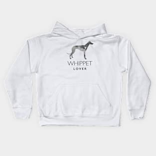 Whippet Dog Lover Gift - Ink Effect Silhouette Kids Hoodie